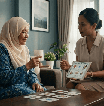 REPLACE — e.g. Adult home visit speech therapy session